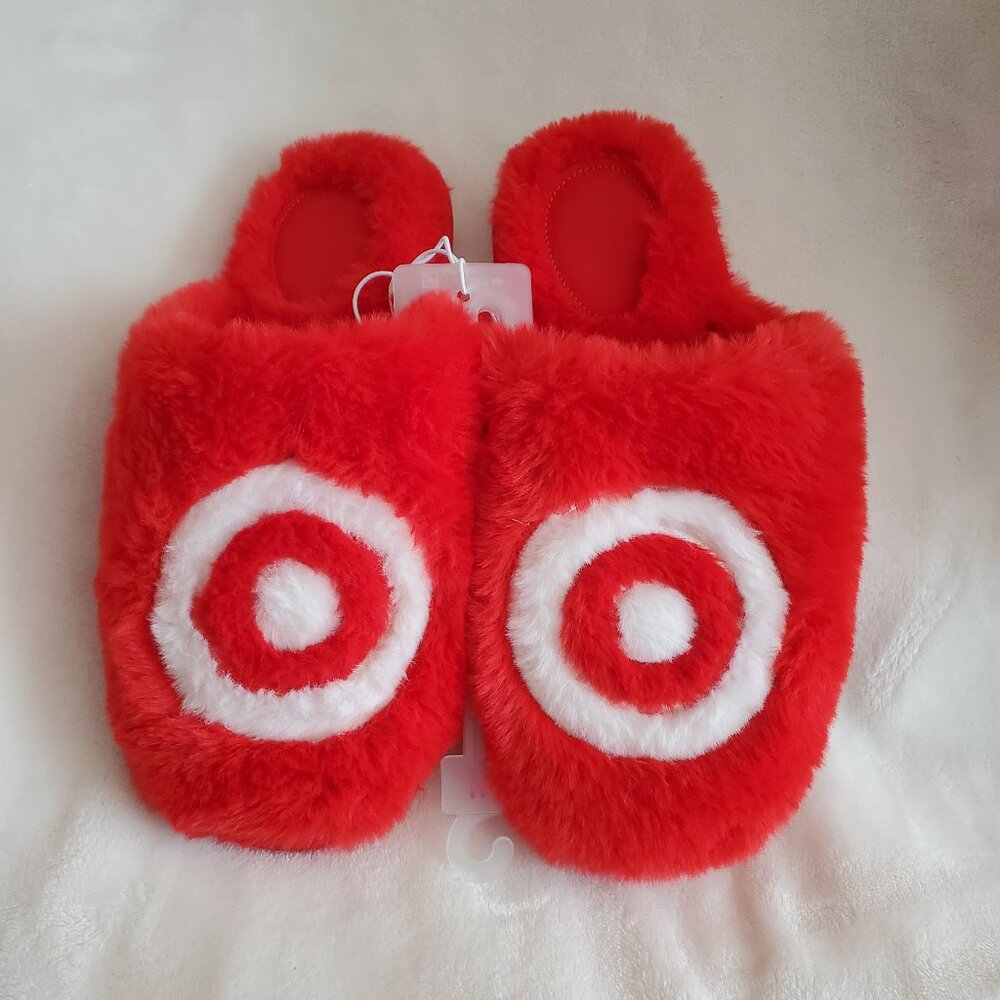 NEW Slip On Target Bullseye Slippers Men 5/6 Women 6/7